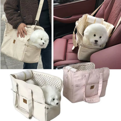 Portable Dog Bag Pet Cat Shoulder Handbag Car Seat Safe Travel Chihuahua Dog Supplies Suitable for Small Dogs Dog Carrier