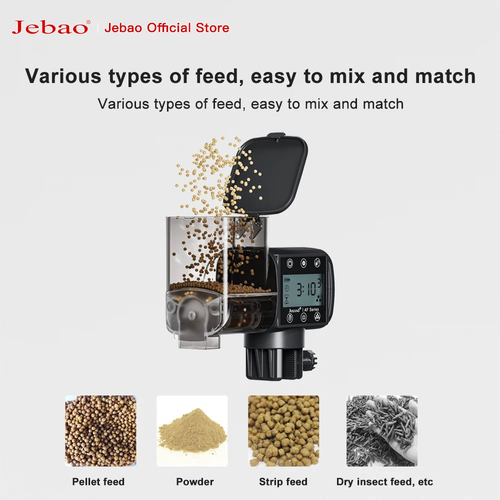 Jecod New Aquarium Fish Tank Feeder Intelligent Automatic Feeder Digital Timing Fish Tank Accessories Fish Feeding