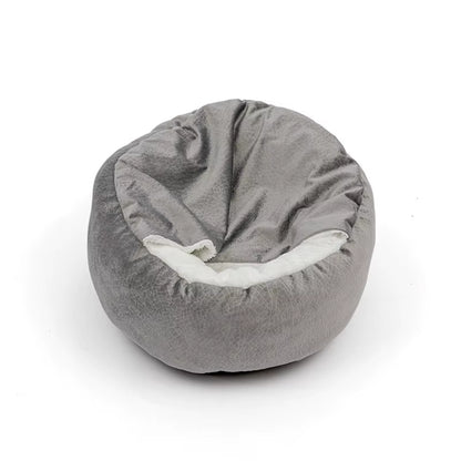 Orthopedic Dog Bed with Hooded Blanket Winter Warm Waterproof Dirt Resistant Cat Puppy House Cuddler Machine Washable
