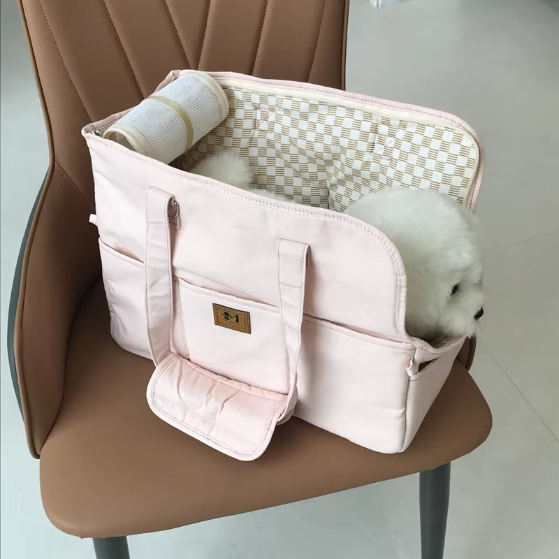 Portable Dog Bag Pet Cat Shoulder Handbag Car Seat Safe Travel Chihuahua Dog Supplies Suitable for Small Dogs Dog Carrier