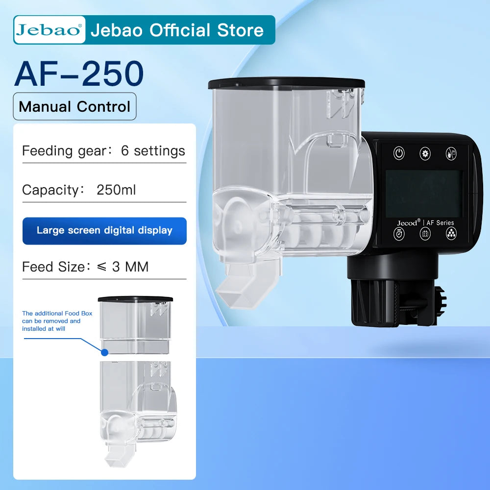 Jecod New Aquarium Fish Tank Feeder Intelligent Automatic Feeder Digital Timing Fish Tank Accessories Fish Feeding