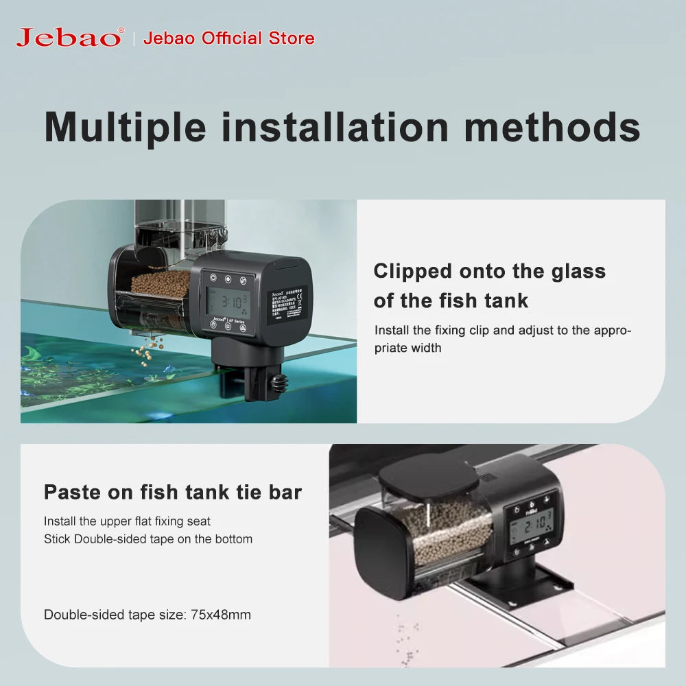 Jecod New Aquarium Fish Tank Feeder Intelligent Automatic Feeder Digital Timing Fish Tank Accessories Fish Feeding