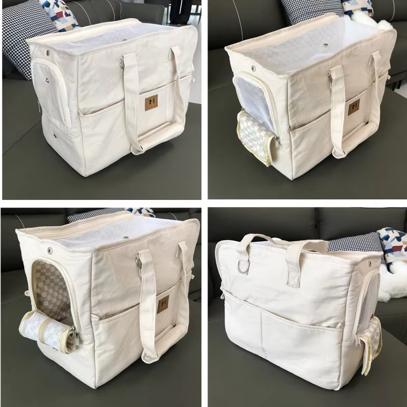 Portable Dog Bag Pet Cat Shoulder Handbag Car Seat Safe Travel Chihuahua Dog Supplies Suitable for Small Dogs Dog Carrier