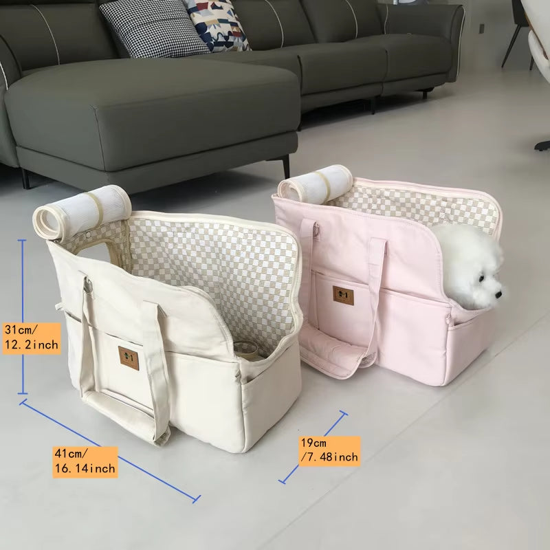Portable Dog Bag Pet Cat Shoulder Handbag Car Seat Safe Travel Chihuahua Dog Supplies Suitable for Small Dogs Dog Carrier