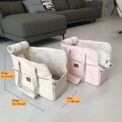 Portable Dog Bag Pet Cat Shoulder Handbag Car Seat Safe Travel Chihuahua Dog Supplies Suitable for Small Dogs Dog Carrier