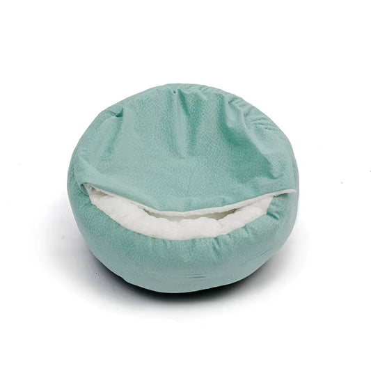Orthopedic Dog Bed with Hooded Blanket Winter Warm Waterproof Dirt Resistant Cat Puppy House Cuddler Machine Washable