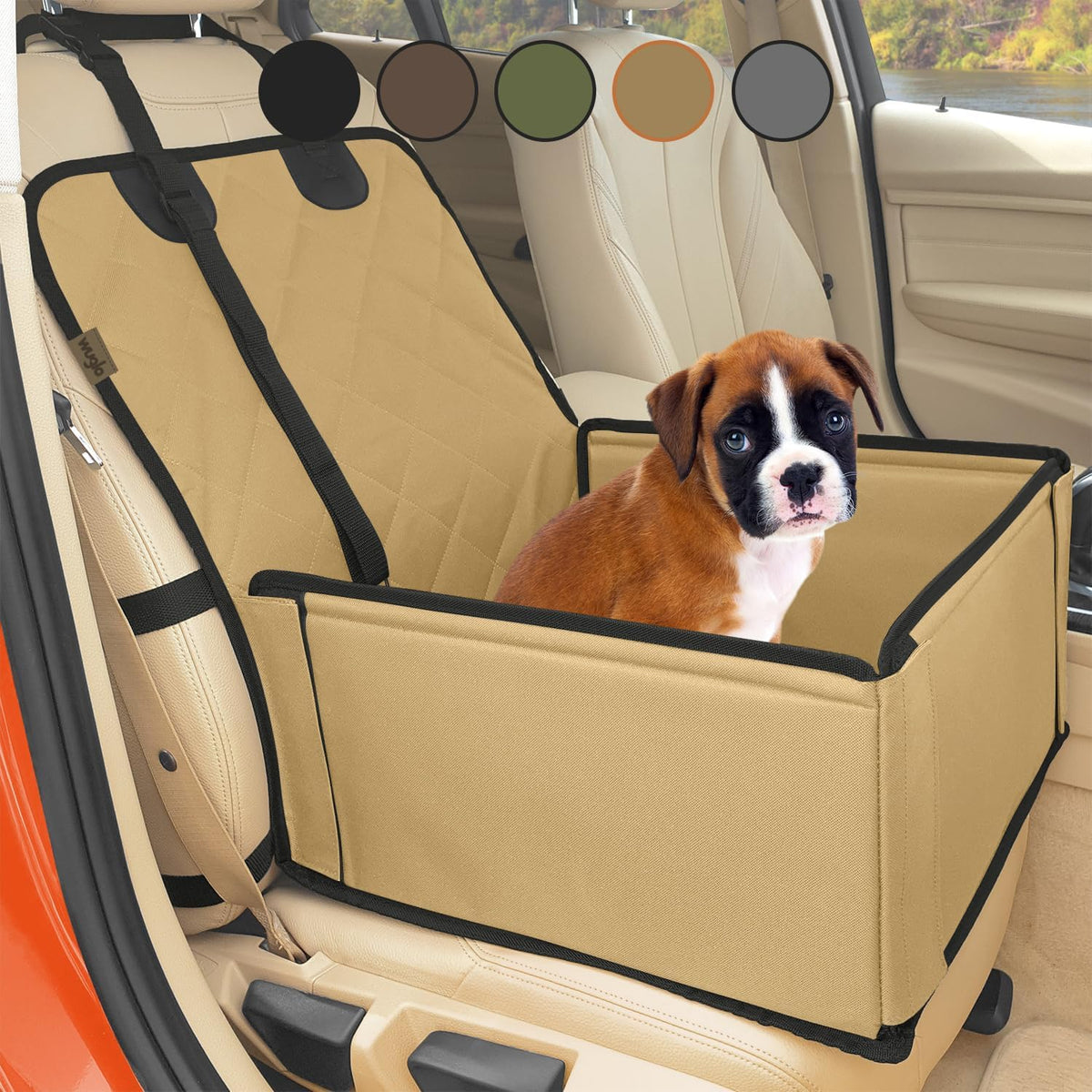 Extra Stable Dog Car Seat | with Safety Belt | Small Dogs up to 12 Kg